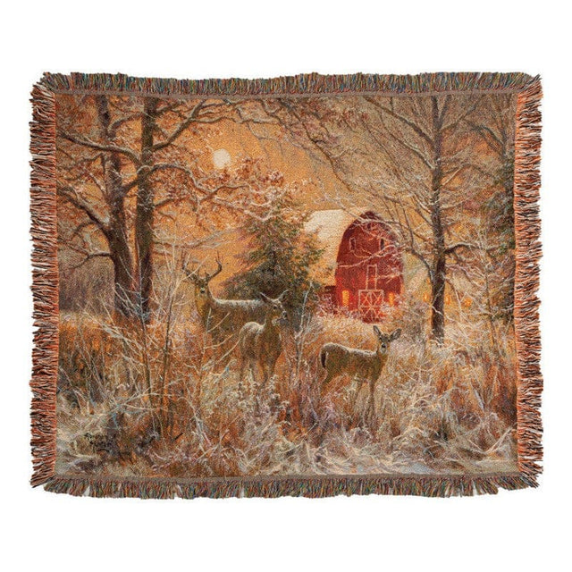 Deer Family Dusk Throw
