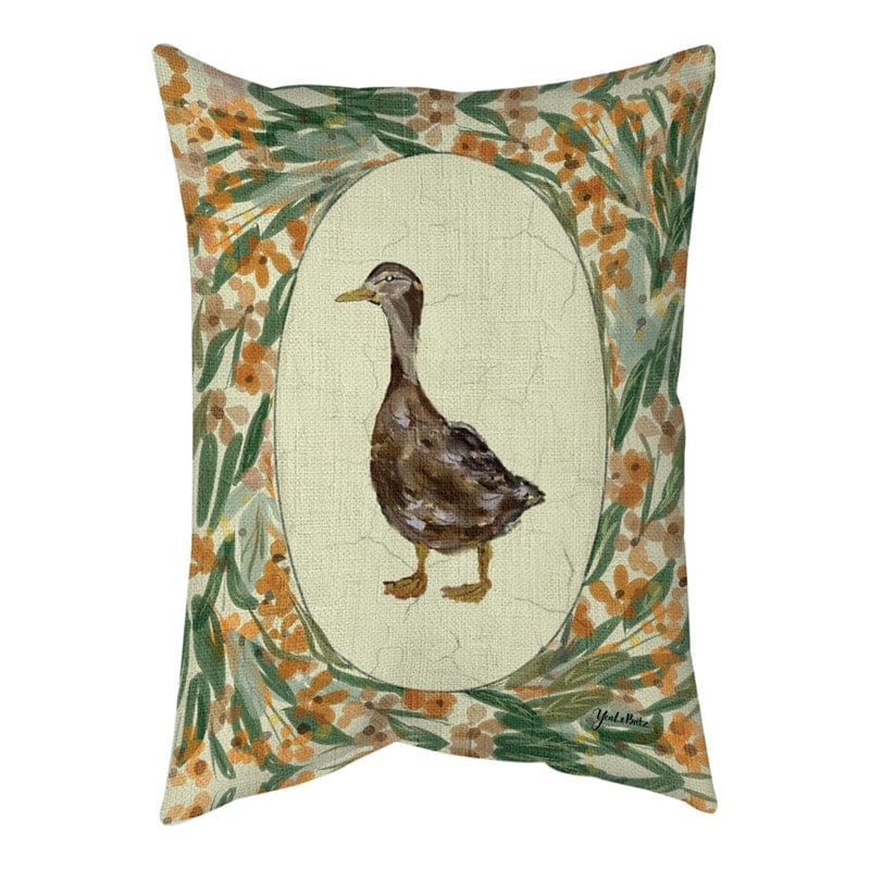 Brown Duck Portrait Pillow