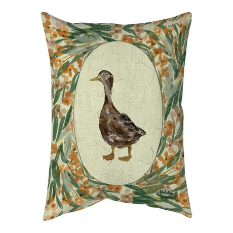 Brown Duck Portrait Pillow