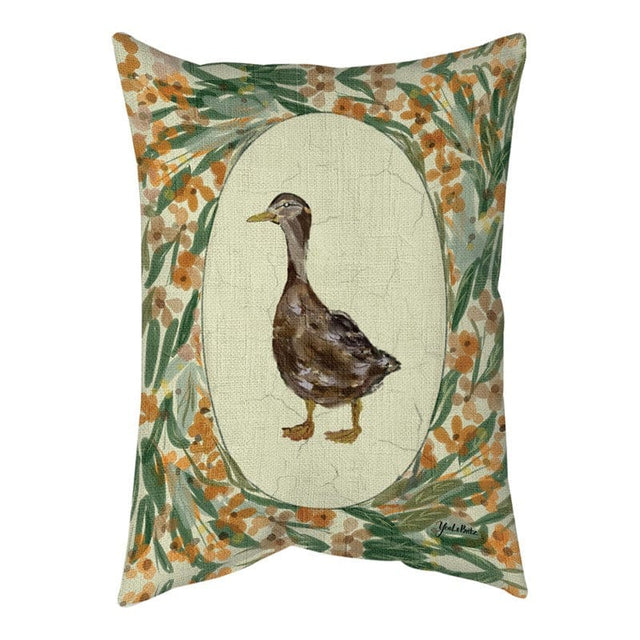 Brown Duck Portrait Pillow