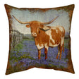 Longhorn & Bluebonnets Pillow