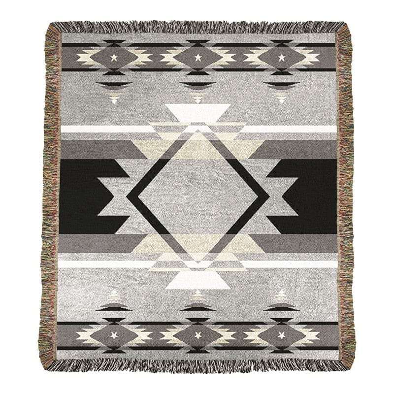 Desert Fire Gray Throw
