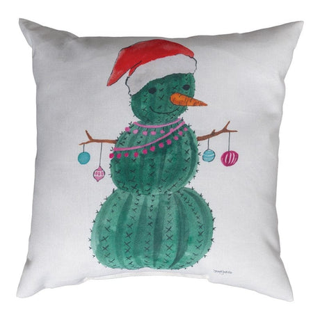 Cactus Snowman Pillow