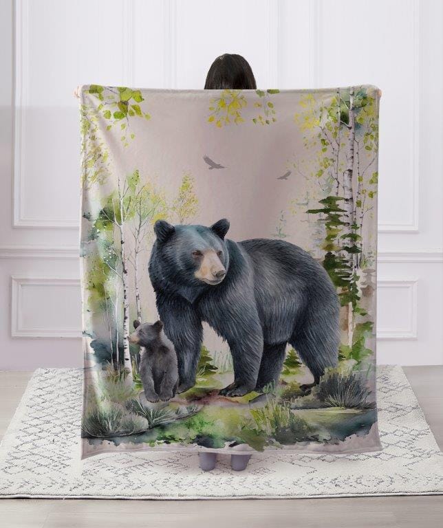 Family Portrait Bear Throw