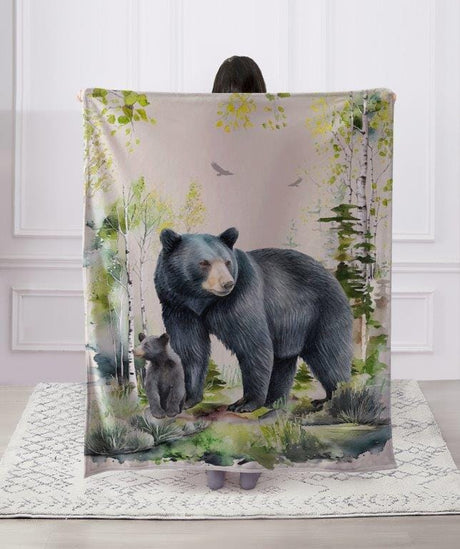 Family Portrait Bear Throw