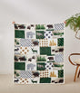 Green Wilderness Patch Sherpa Throw