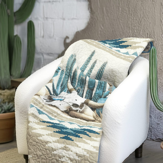 Cacti Blues Throw