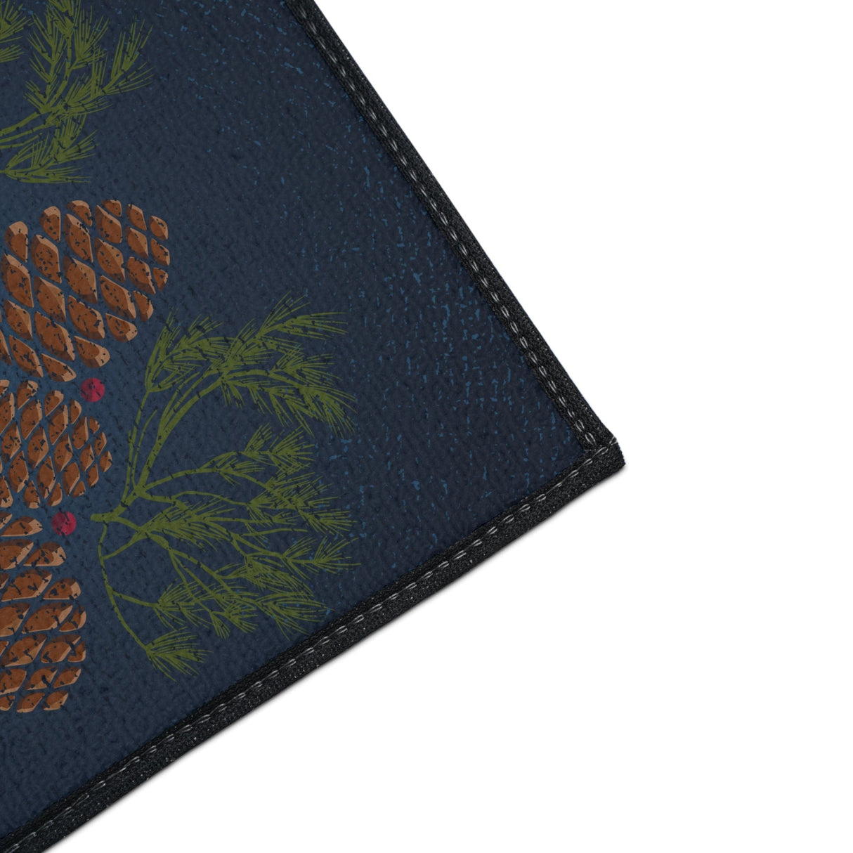 Blue Pinecone Non-Slip Rug