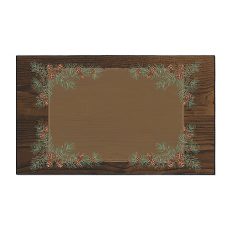 Wooded Pinecone Non-Slip Rug