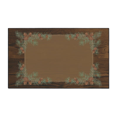 Wooded Pinecone Non-Slip Rug