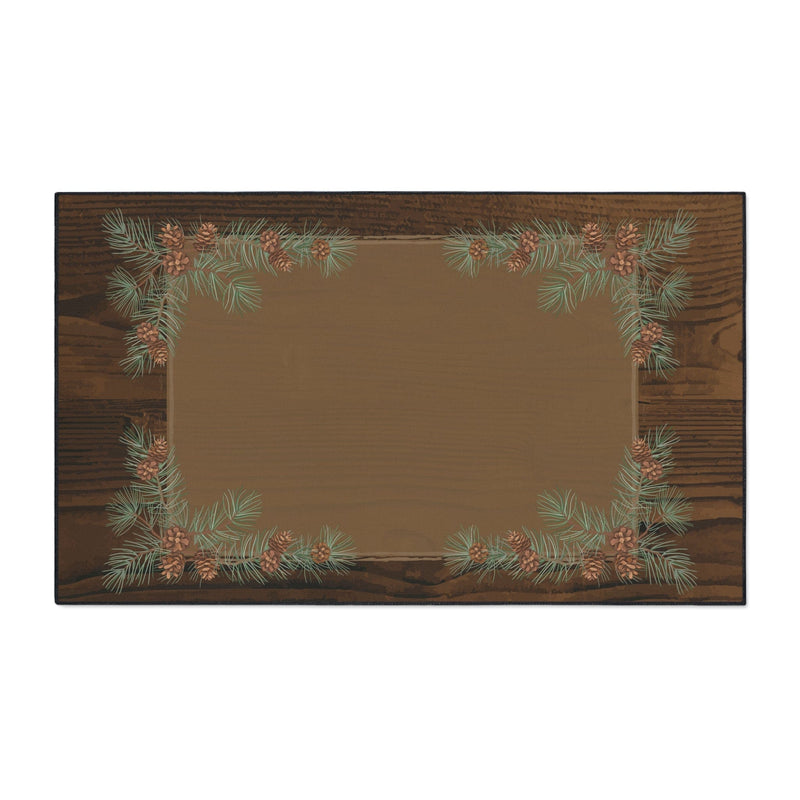 Wooded Pinecone Non-Slip Rug