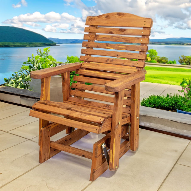 Cedar Classics Slat-Back Glider Chair