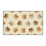 Bear Paw Brown Non-Slip Rug