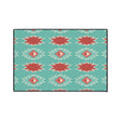 Red Blue Aztec Non-Slip Rug