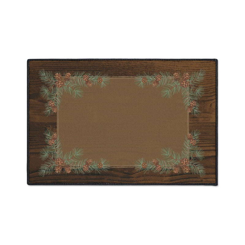 Wooded Pinecone Non-Slip Rug