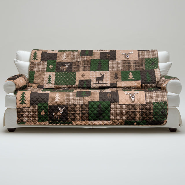 Buck Wild Checkered Oversized Sofa Cover