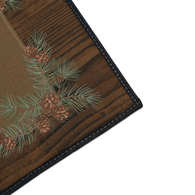 Wooded Pinecone Non-Slip Rug