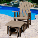Premier Patio Fan Back Glider and Ottoman Glider