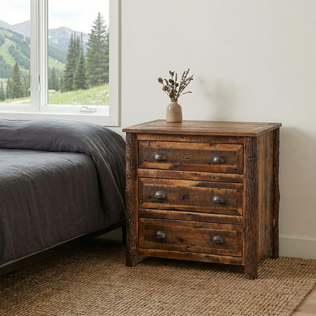 Roanoke Tobacco XL Three Drawer Nightstand