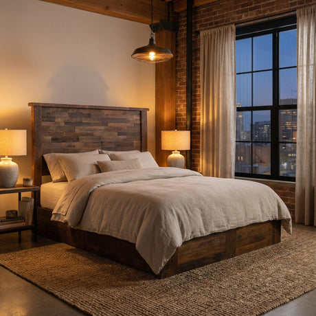Barnwood Americana Platform Bed