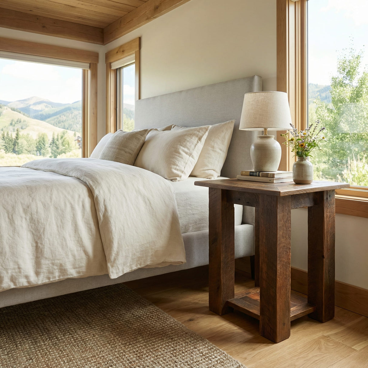 Barnwood Open Nightstand