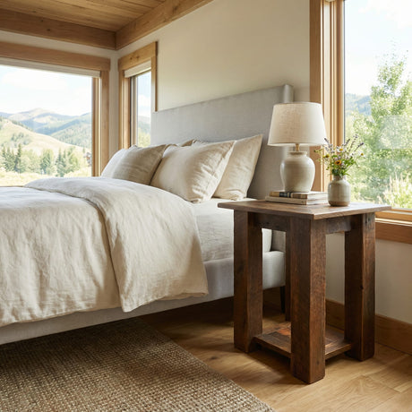 Barnwood Open Nightstand
