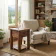 Barnwood One Drawer End Table With Shelf