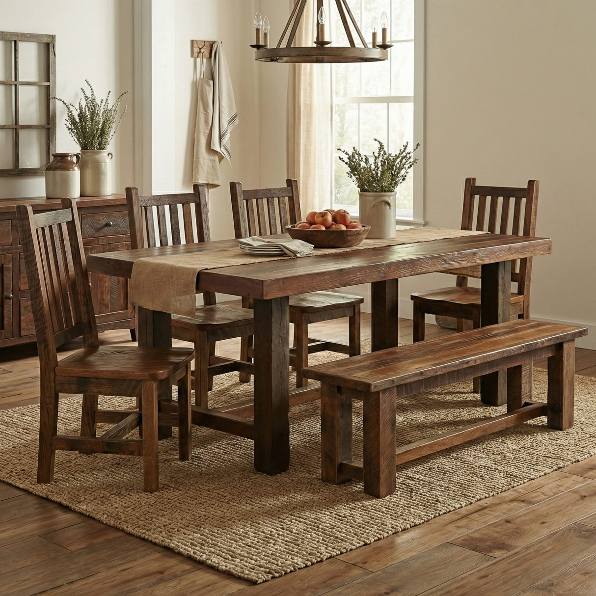 Barnwood Farmhouse Artisan Dining Table
