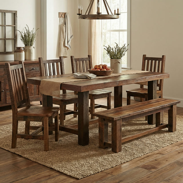 Barnwood Farmhouse Artisan Dining Table