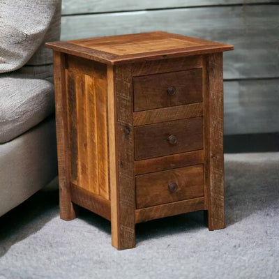 Barnwood 3 Drawer Nightstand