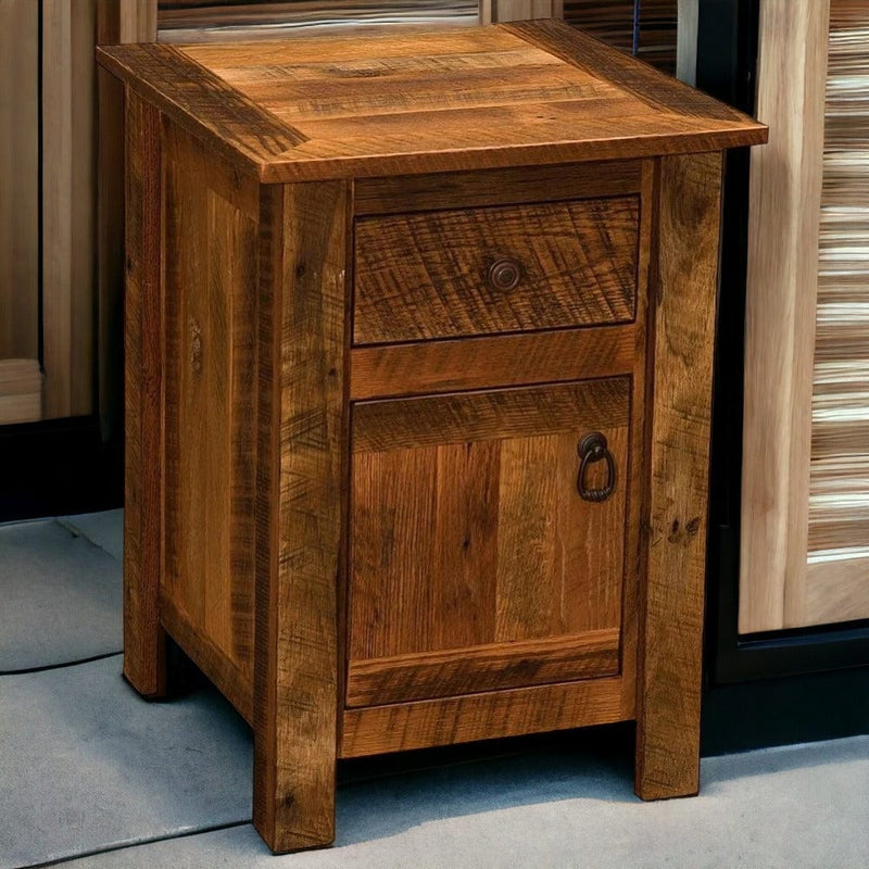 Barnwood Enclosed End Table