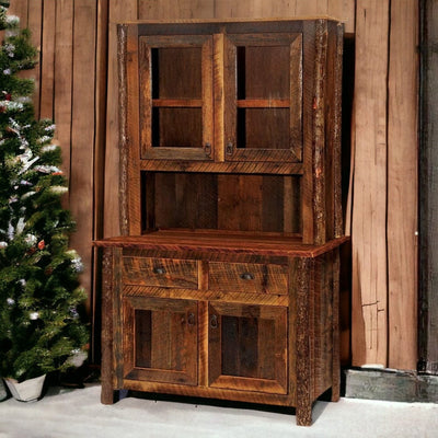 Barnwood Buffet and Hutch