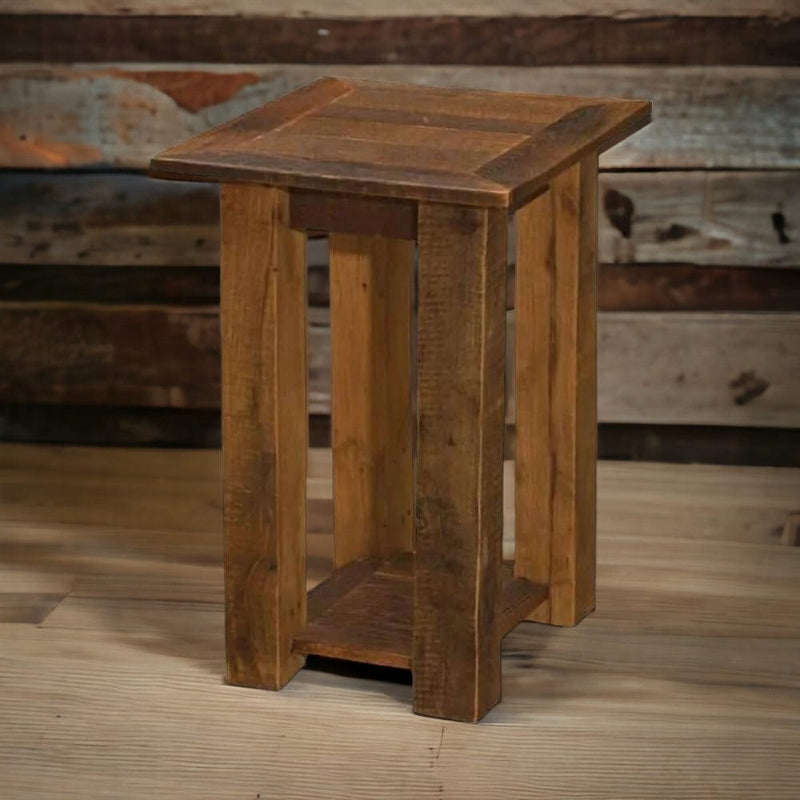 Barnwood Open Nightstand