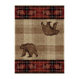 Bear Mirror Red Area Rug