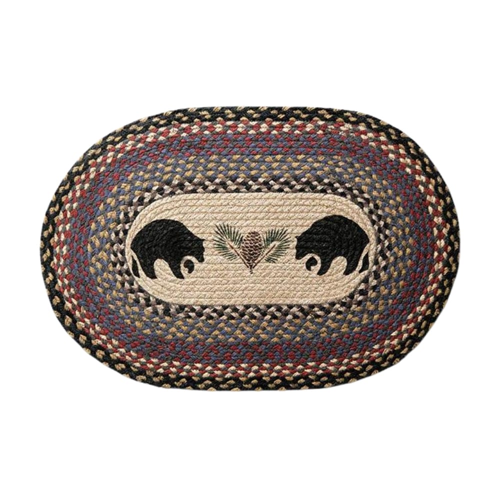 Black Bear Weave Oval Patch Rug – The Cabin Place