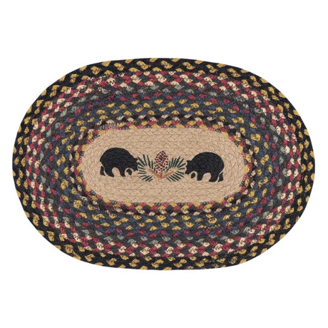 Black Bear Weave Oval Placemat