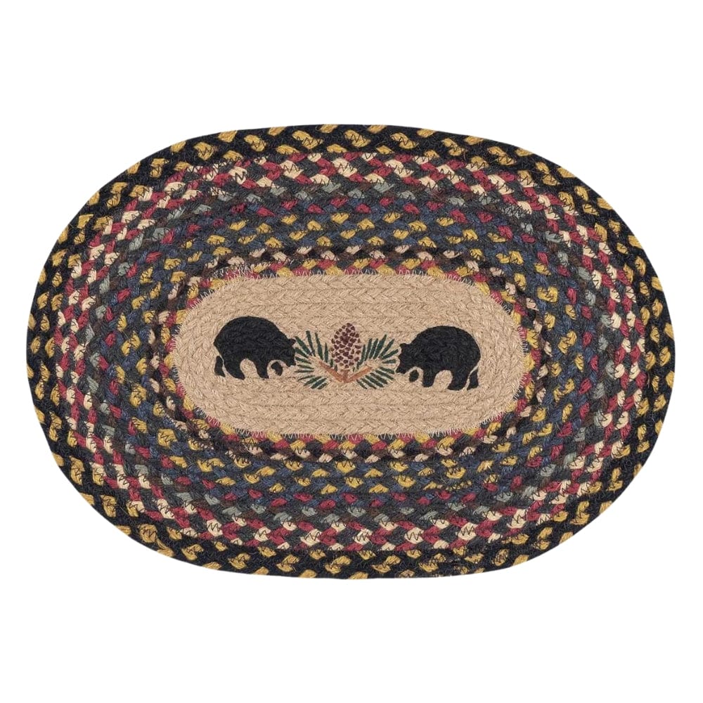 Black Bear Weave Oval Placemat