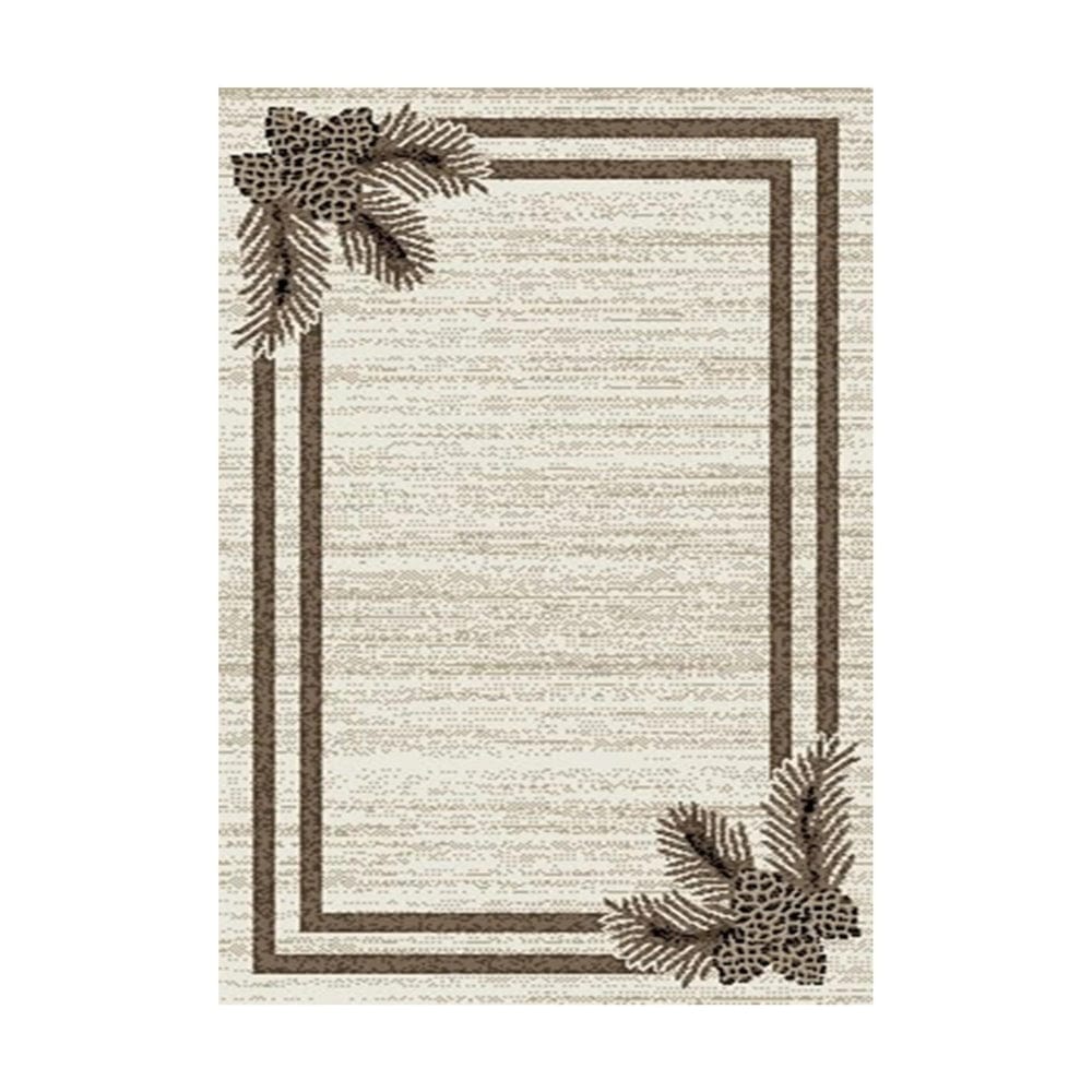 Beige Rug Corner Branch Corner Area Rug | Cabin Place – The Cabin Place