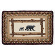 Burgundy Mama Bear Oblong Patch Rug