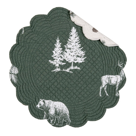 Evergreen Retreat Round Placemat Set