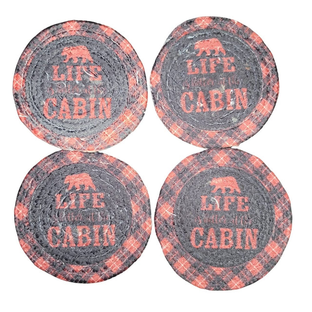 Bear Life Braided Coaster Set