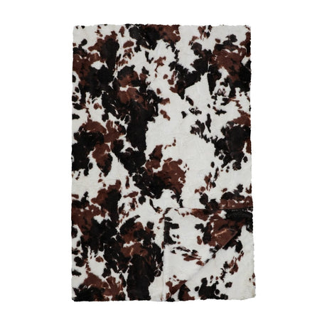 Spotted Fur Brown Throw