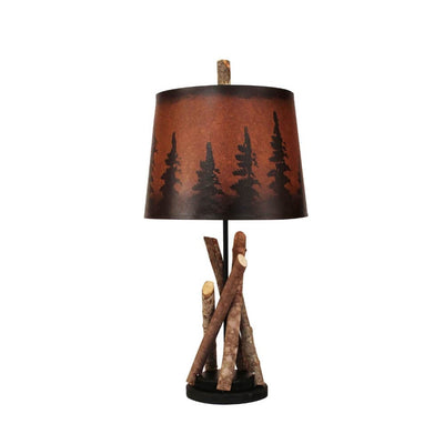 Campfire Pines Round Accent Lamp