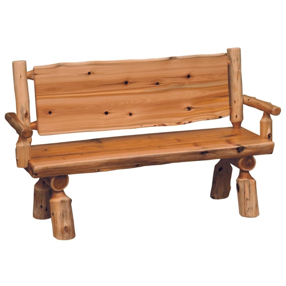 Rustic Log Benches Rustic Red Cedar Half Log Bench Furniture And