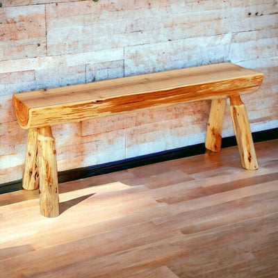 Cedar Log Bench