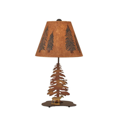 Charred Deer Forest Accent Lamp
