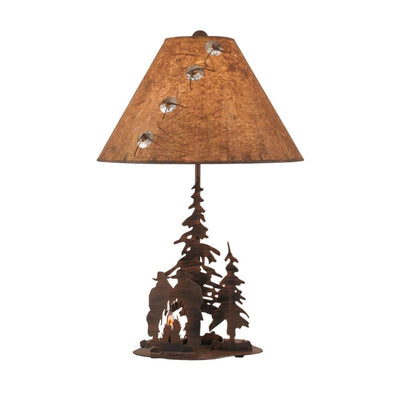 Cowboy Campfire Forest Table Lamp