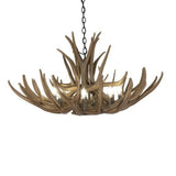 Mule Deer 12 Pewter Antler Chandelier