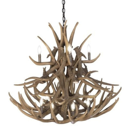 Mule Deer 20 Pewter Antler Chandelier