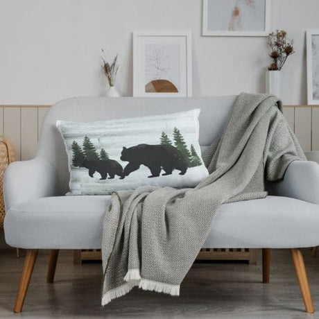Whitewash Bear Pillow